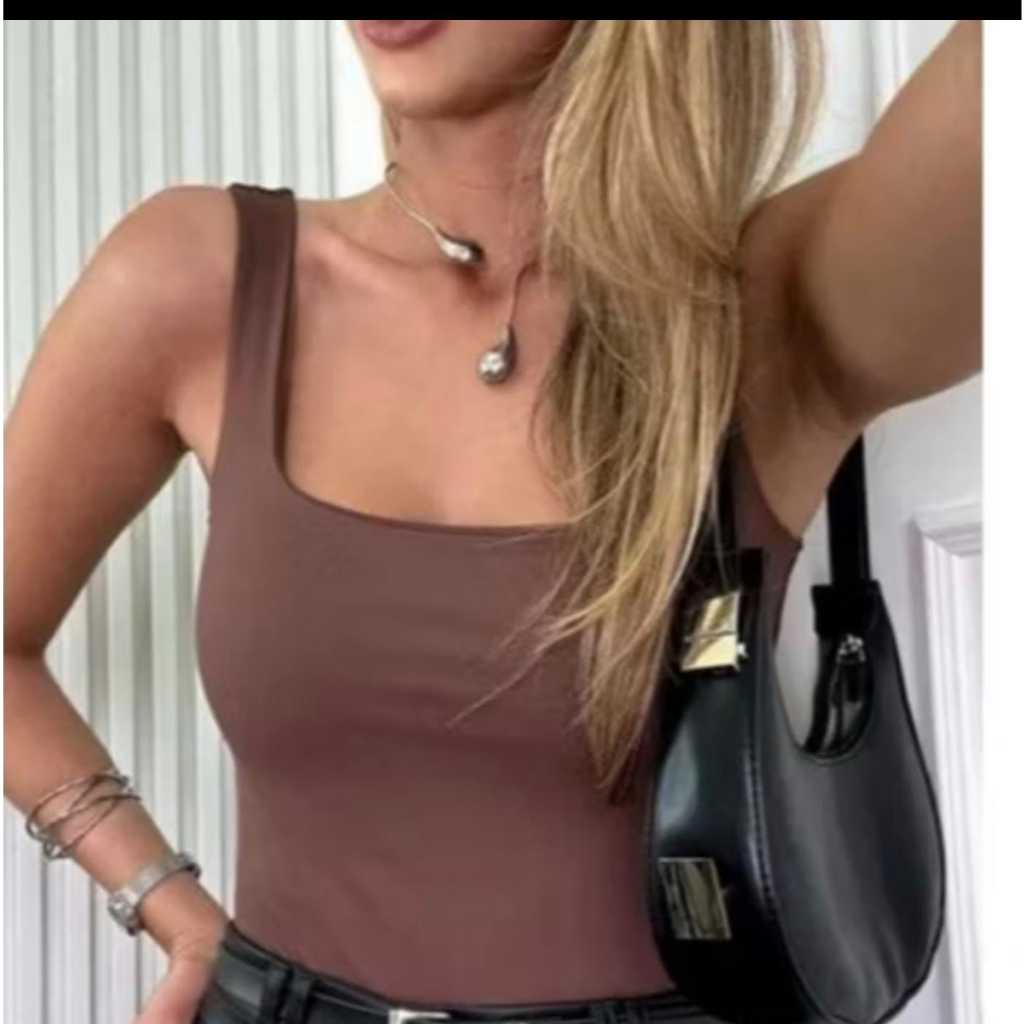 Kit 2 Blusinha Regata Feminina Básica Casual Suplex Moda Blogueira