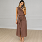 Conjunto Feminino Colete e Saia Midi com Fenda Elegante