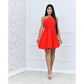 Vestido Curto Frente Única com Costas Nuas – Leve, Elegante e Confortável