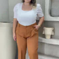 Calça Alfaiataria Feminina Reta plissada Elegante Social Casual Plus size mais vendidas