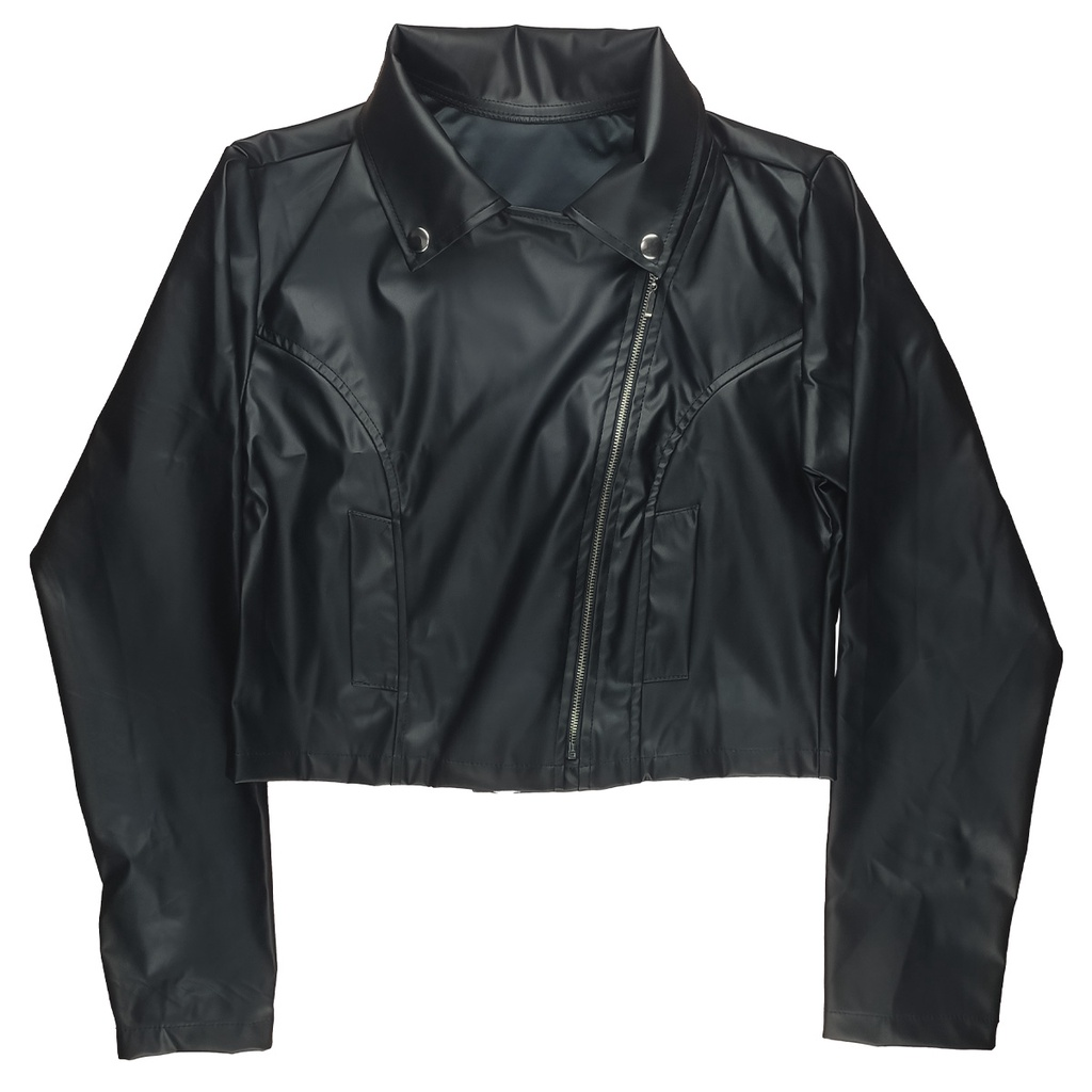 Jaqueta Feminina de Couro Fake Blusa Leve Courino Moda Blogueira