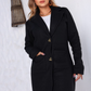 Casaco Sobretudo longo feminino inverno frio felpado duplo Elegante básico tipo blazer / roupas femininas