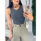 Kit 2 Blusas Feminina Regata Canelada Ribana Premium Social Americana Basica Promoção