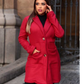 Casaco Sobretudo Feminino Longo Felpado Elegante Inverno Premium