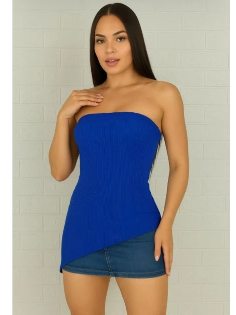 Blusa Feminina Tomara Que Caia Assimétrica Com Bojo O Ponto Alto Da Moda Moderna