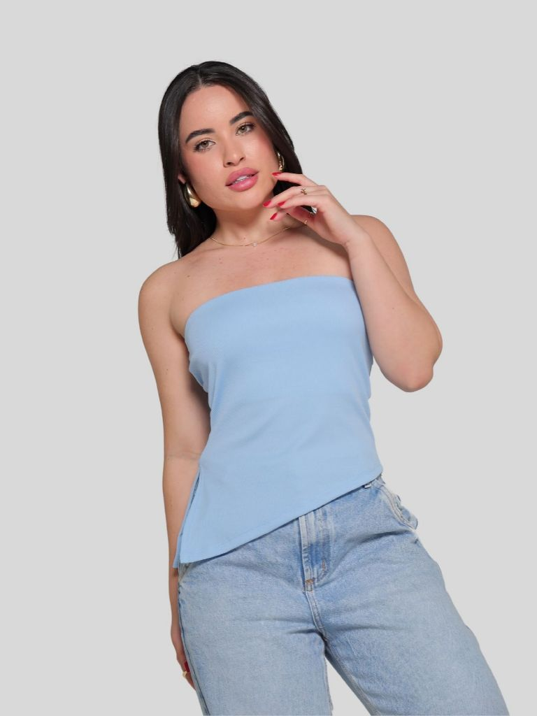 Blusa Feminina Tomara Que Caia Assimétrica Com Bojo O Ponto Alto Da Moda Moderna