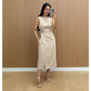 Vestido Feminino Alfaiataria Midi com Amarração Lateral Elegante | PMG