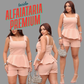 Conjunto Feminino Alfaiataria Regata e Short Estilo Simetria
