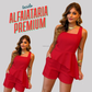 Conjunto Feminino Alfaiataria Regata e Short Estilo Simetria