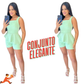 Conjunto Feminino Alfaiataria Regata e Short Estilo Simetria