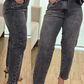 Calça MOM Jeans Feminina Cintura Alta 100% Algodão