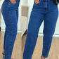 Calça MOM Jeans Feminina Cintura Alta 100% Algodão