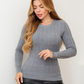Blusa Feminina Suéter Tricot Trançado Manga Longa Inverno 3RD SD2011
