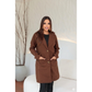 Casaco Sobretudo Feminino Longo Felpado Elegante Inverno Premium