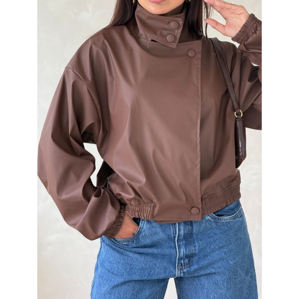 jaqueta feminina oversized Chaqueta Feminina, Jaqueta De Corino, Jaqueta ;sara Gola Alto Jaqueta Elegante