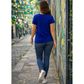 Blusa Brasil Feminina Estilosa Camiseta Decote V Tendência Copa Tecido Viscolycra M ao G2Pluz size