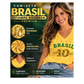 Blusa Brasil Feminina Estilosa Camiseta Decote V Tendência Copa Tecido Viscolycra M ao G2Pluz size